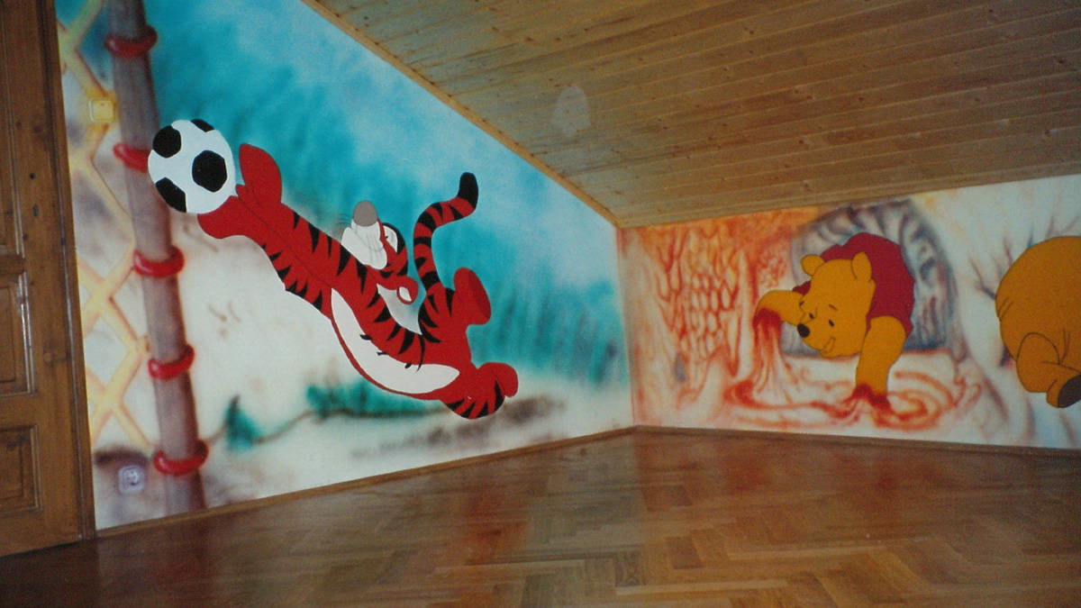 micimackó falfestés referencia