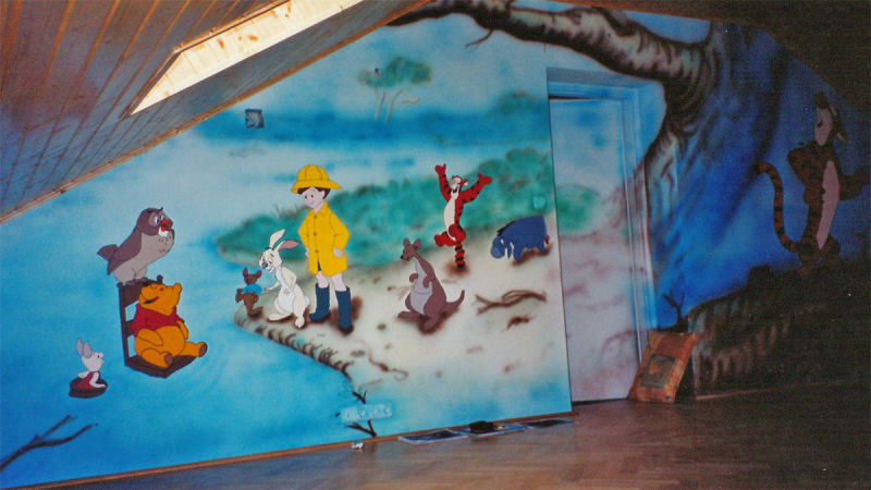 micimackó falfestés referencia