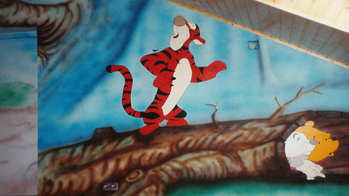 micimackó falfestés referencia