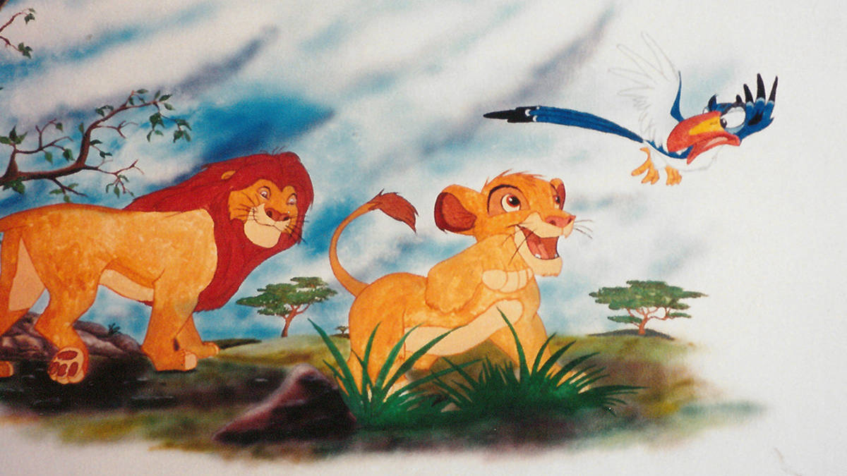 oroszlánkirály falfestés referencia